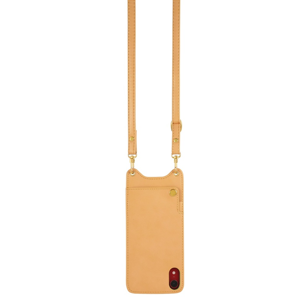 CUSTOM Yellow Vegan Leather Wallet iPhone Case - Picture 4 of 5